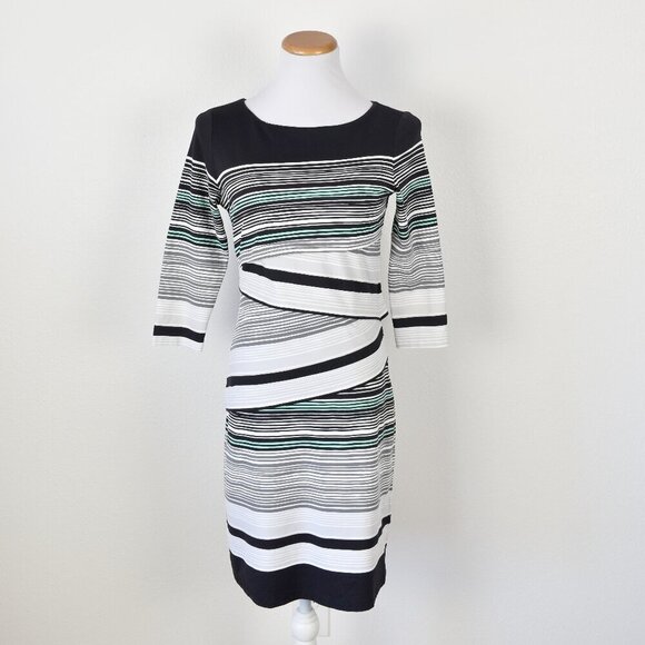 J. McLaughlin Dresses & Skirts - J. McLaughlin NICOLA Tiered Striped Sheath Dress - S